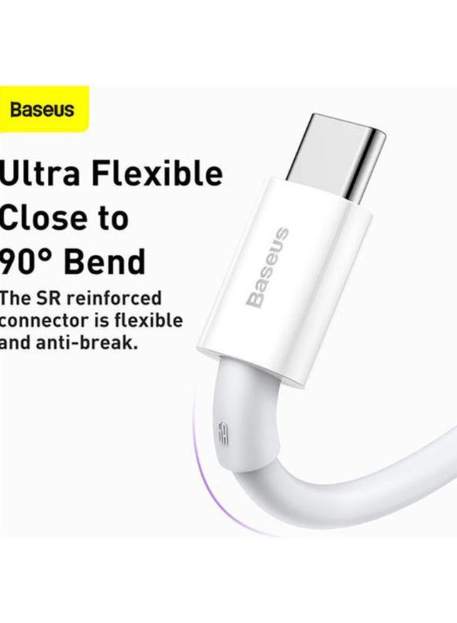 Baseus Superior Series Fast Charging Data Cable USB to Type-C White - SW1hZ2U6MzI3OTM1