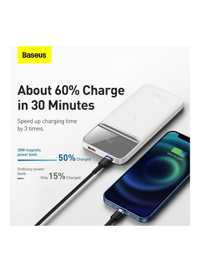 Baseus 10000 mAh Magnetic Wireless Quick Charging Power Bank 10000mAh White - SW1hZ2U6MzI0NDU5