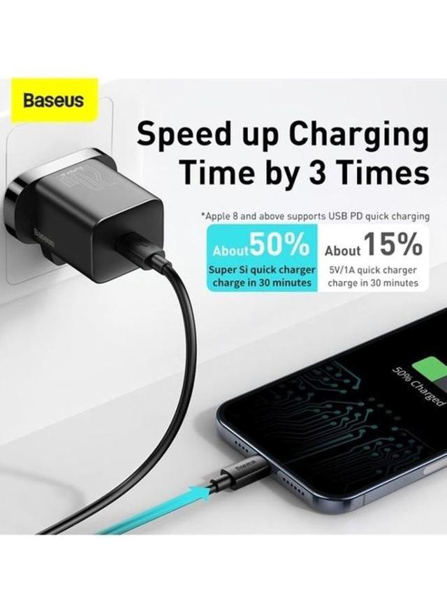 Baseus Super S1 Quick Travel Charger 1C 20W UK Plug Black - SW1hZ2U6MzI0MzQx