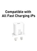 Baseus Super Si 1C PD Fast Wall Charger with Type C To Lightning Cable 0.49*0.42*0.67meter White