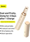 Baseus Square Tube Mini Portable Handheld Silent Cooling Fan 0.5 W CXMN-02 Beige - 154107