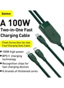 كيبل شحن 2 في 1 Baseus Flash Series 2 In 1 USB Type C Charging Cable