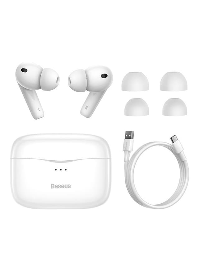 Baseus SIMU S2 5.0 TWS Wireless Bluetooth Earphones White