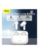 Baseus SIMU S2 5.0 TWS Wireless Bluetooth Earphones White