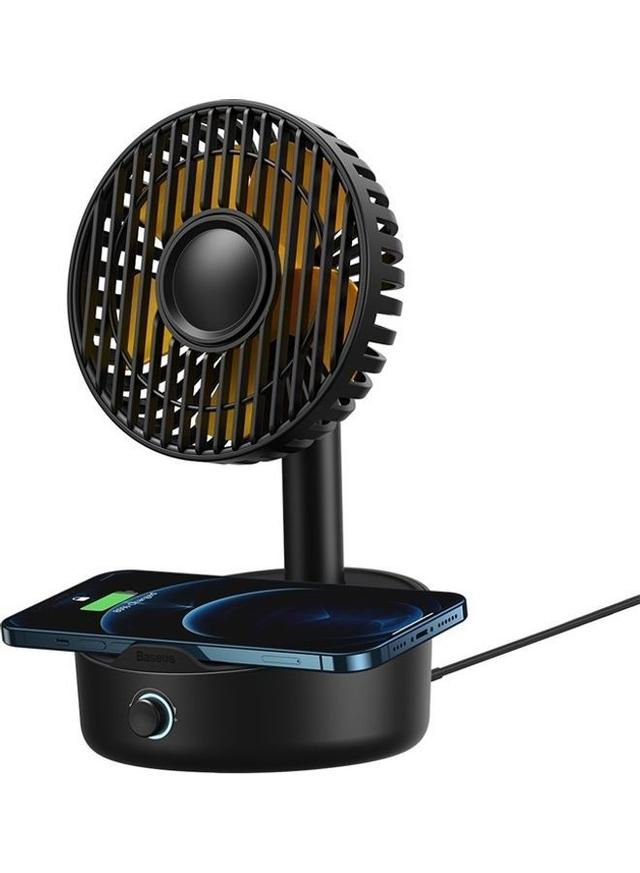 Baseus 2-In-1 Desktop Fan With Wireless Charger 10 W WXYZ-B01 Black - SW1hZ2U6MzI0NzI3