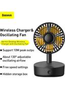 Baseus 2-In-1 Desktop Fan With Wireless Charger 10 W WXYZ-B01 Black - SW1hZ2U6MzI0NzMx