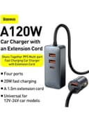 Baseus Share Together PPS 120W, 3 USB + 1 Type-C Multi-port Fast Charging Car Charger