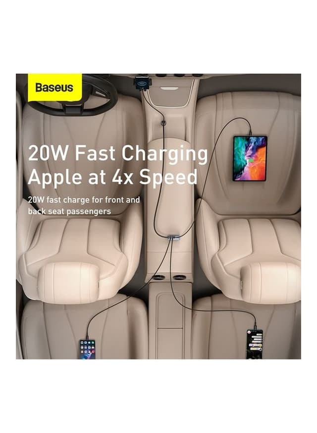 Baseus Share Together PPS 120W, 3 USB + 1 Type-C Multi-port Fast Charging Car Charger