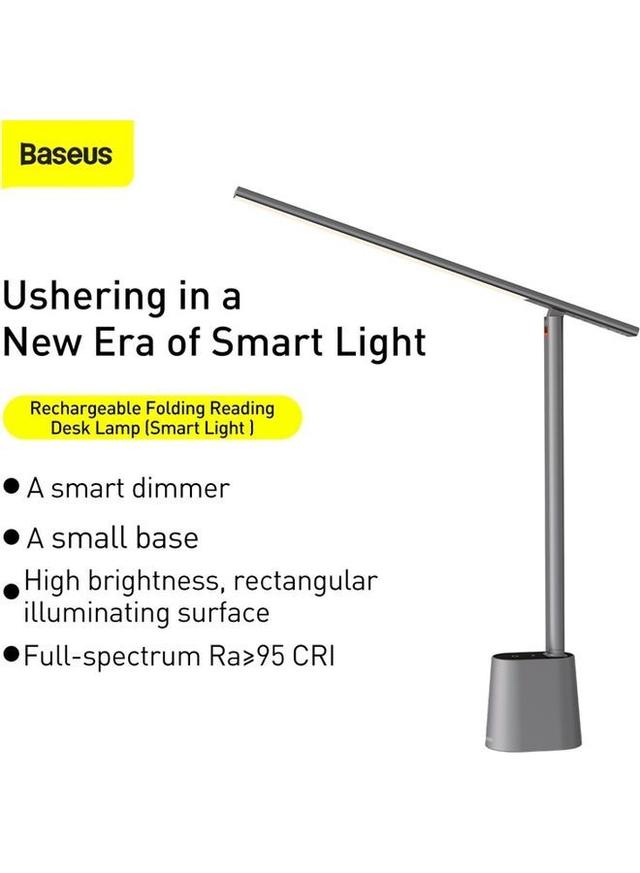 Baseus Folding Smart Desk Lamp With Charging Cable Dark Grey 350x53x382mm - SW1hZ2U6MzI2MzUw