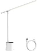 Baseus Folding Smart Desk Lamp With Charging Cable White - SW1hZ2U6MzI2MzYz