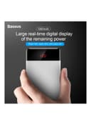 Baseus 10000 mAh Slim Mini Cu Digital Display Power Bank White