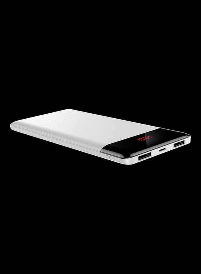 Baseus 10000 mAh Slim Mini Cu Digital Display Power Bank White