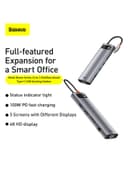 Baseus 11-In-1 Multifunctional Metal Gleam Series Type-C Hub Docking Station Space Grey
