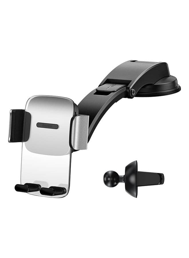 Baseus Easy Control Clamp Car Mount Phone Holder for Air Vent/Dashboard Silver Silver