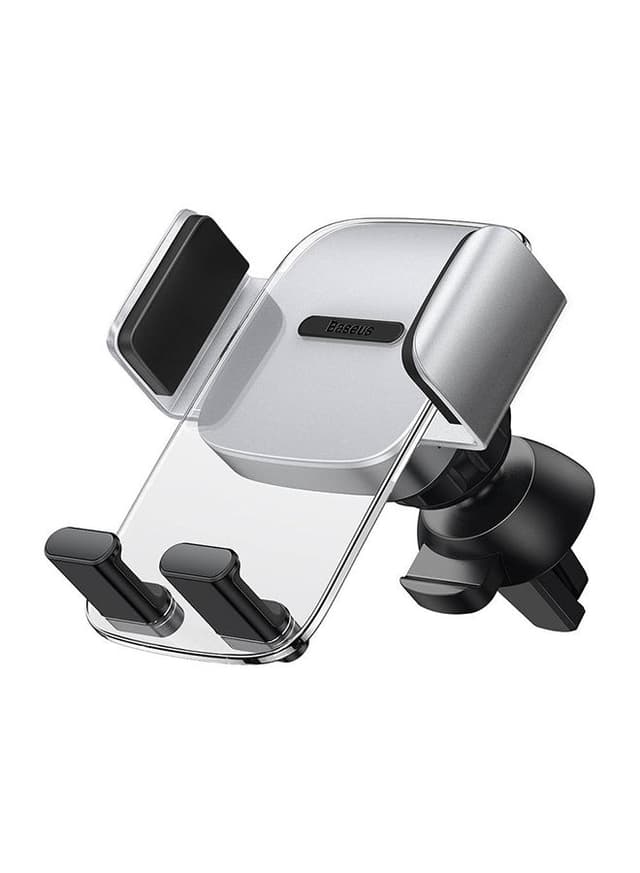 Baseus Easy Control Clamp Car Mount Phone Holder for Air Vent/Dashboard Silver Silver - 153604