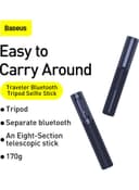 Baseus 50 mAh Traveler Bluetooth Selfie Stick Blue - 153195