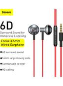 سماعات سلكية Baseus Wired Earphone with Microphone And Remote Control