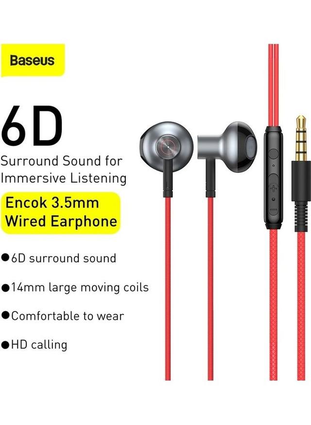 سماعات سلكية Baseus Wired Earphone with Microphone And Remote Control