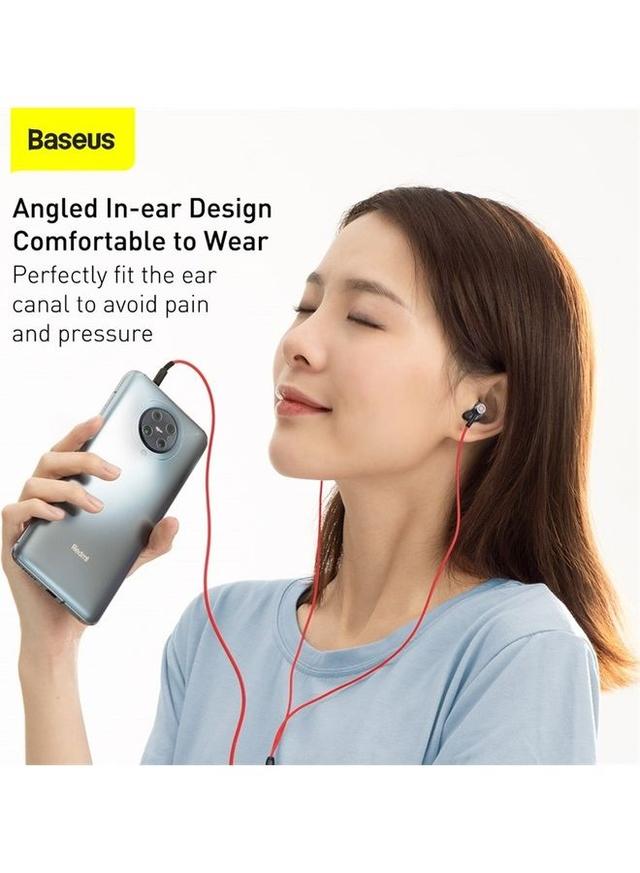 سماعات سلكية Baseus Wired Earphone with Microphone And Remote Control
