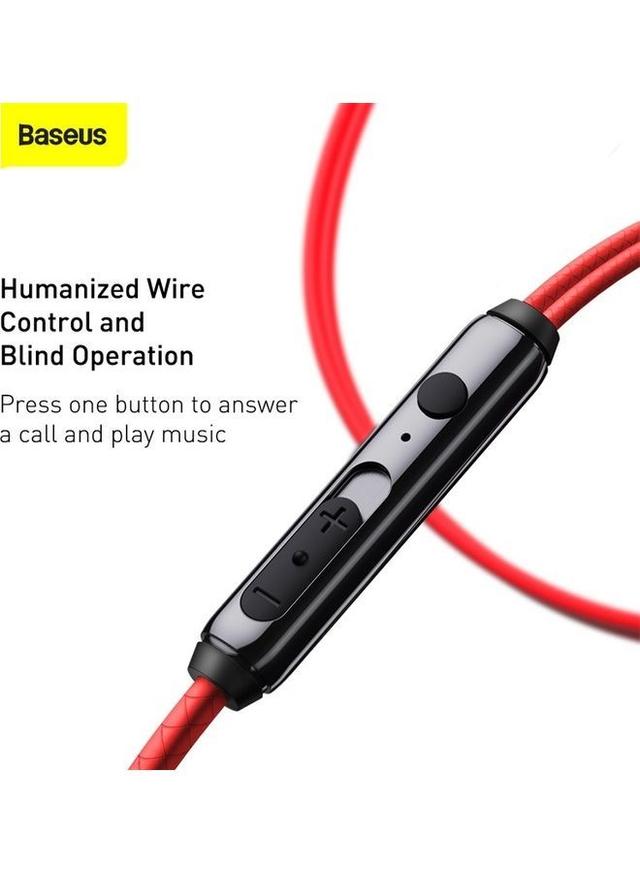 سماعات سلكية Baseus Wired Earphone with Microphone And Remote Control