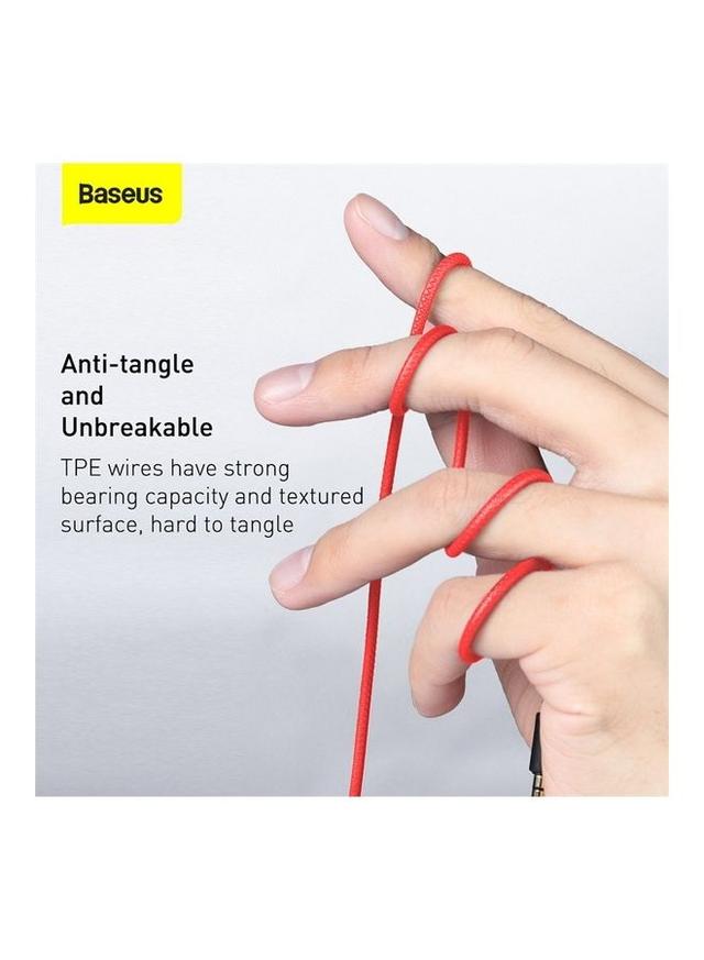 سماعات سلكية Baseus Wired Earphone with Microphone And Remote Control