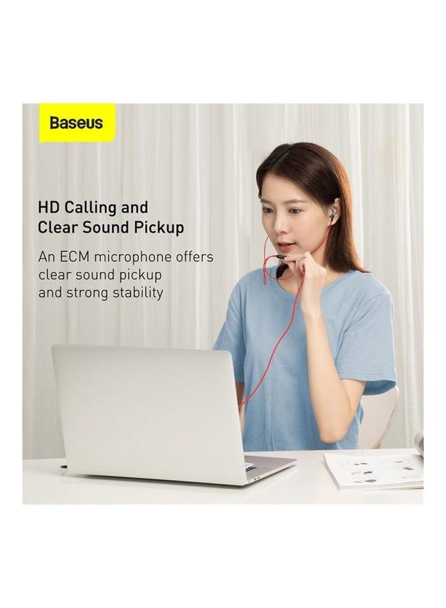 سماعات سلكية Baseus Wired Earphone with Microphone And Remote Control