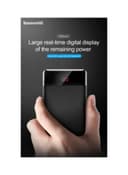 Baseus 10000 mAh Mini Cu Digital Display Portable Power Bank Black