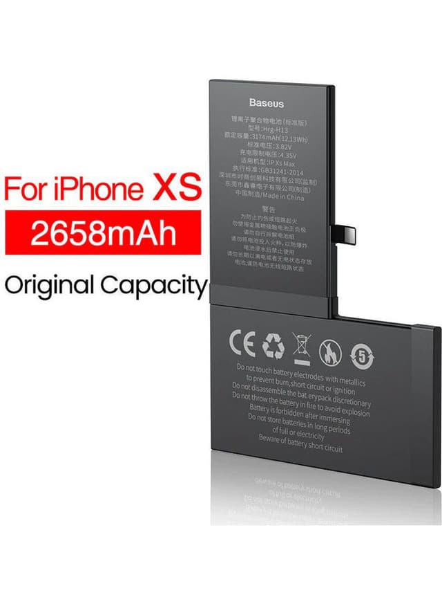 Baseus 2658 mAh Original Phone Battery For iPhone Xs Black