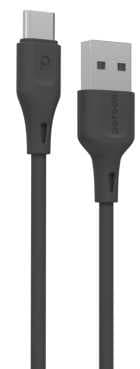 وصلة شاحن بطول 3 متر Porodo PVC Type-C Cable 3A - Black