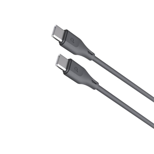 شاحن يو اس بي سي 2 متر 60 واط أسود بورودو Porodo Black 60W 2m PVC USB-C to USB-C Cable - 279733