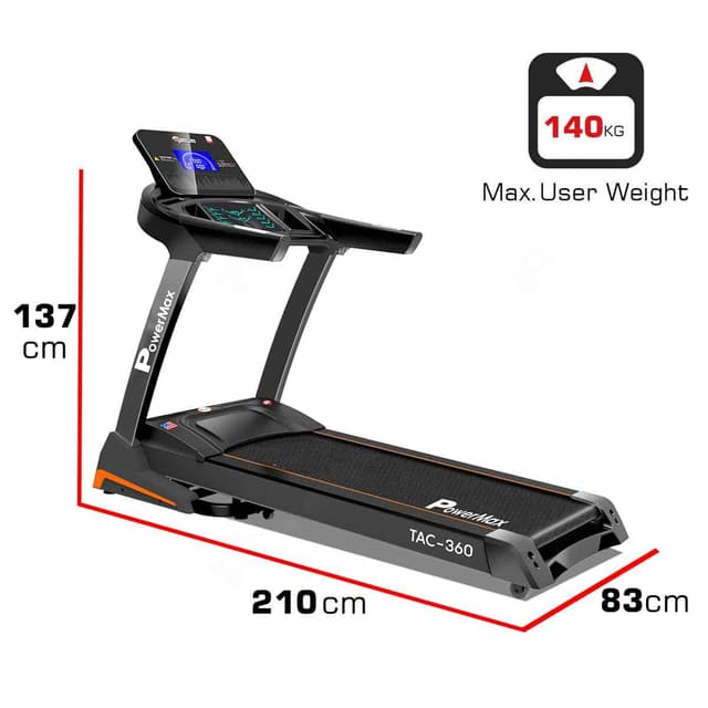 تريدميل بسرعة 18 كم  ساعة Power Max Fitness Treadmill