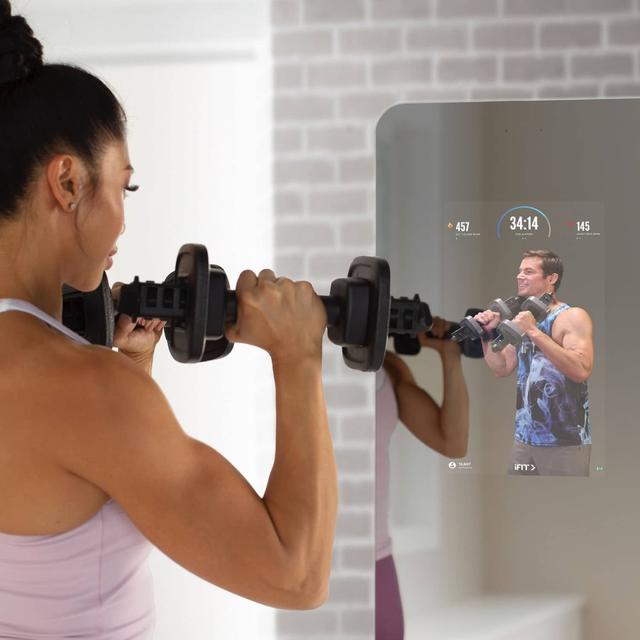 مرآة ذكية بروفورم للتمارين الرياضية مع دمبل و بار ProForm Vue Digital Fitness Trainer - SW1hZ2U6MzIyMjg5