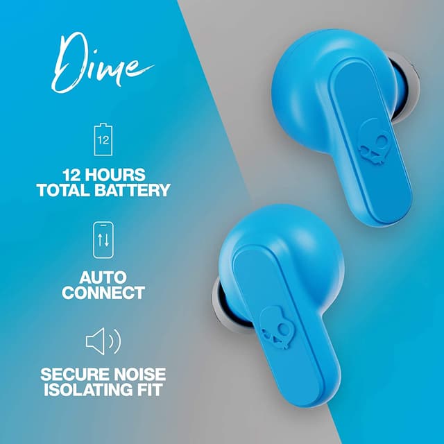 Skullcandy Dime True Wireless Earbuds - Gray/Blue