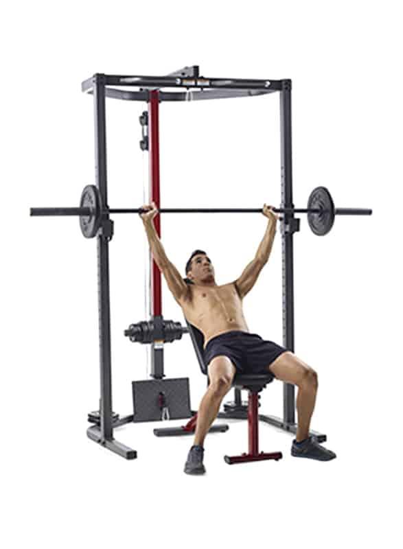 Weider Gym Pro Weider Pro IC14933 Gym Power Rack Set with Lat Pull Down