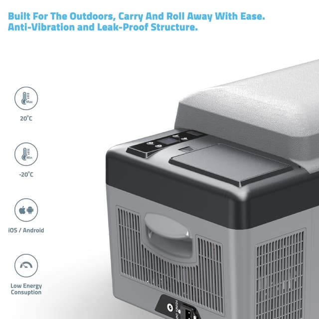 ثلاجة صغيرة للسيارة بحجم 20 لتر مناسبة للرحلات - بورولوجي