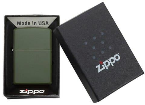 Zippo 221 Green Matte Lighter - SW1hZ2U6MzIxOTI5