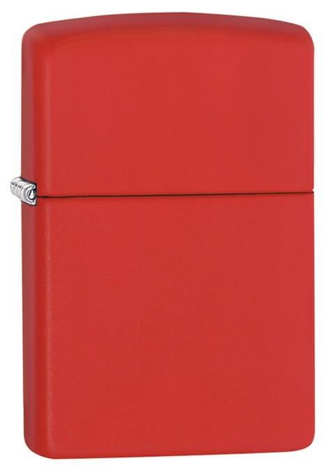 ولاعة كلاسيكية لون أحمر غير لامع Zippo - Reg Red Matte Lighter