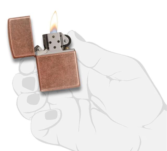 Zippo 301FB Classic Antique Copper Lighter - SW1hZ2U6bnVsbA==