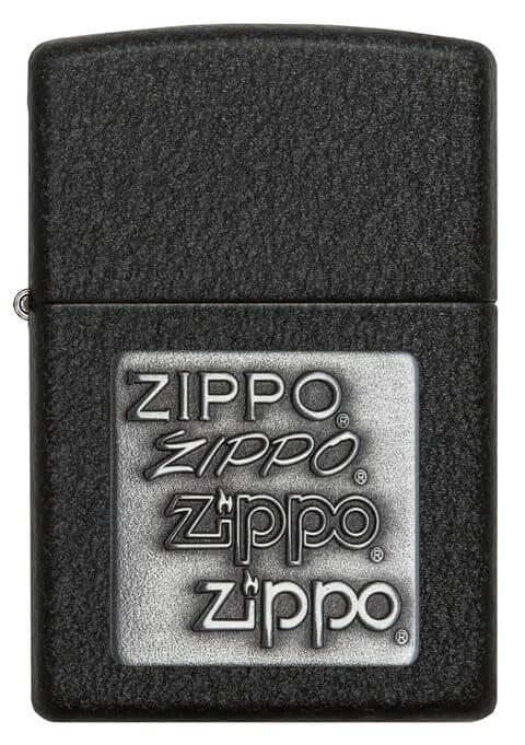 ولاعة شعار زيبو لون رمادي غامق Zippo - Crackle W/CR Emblem Lighter