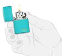 Zippo 49454 Regular Flat Turquoise Lighter - SW1hZ2U6MzIxOTg0