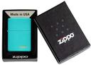 Zippo 49454 Regular Flat Turquoise Lighter - SW1hZ2U6MzIxOTg2