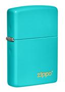 Zippo 49454 Regular Flat Turquoise Lighter - SW1hZ2U6MzIxOTgw