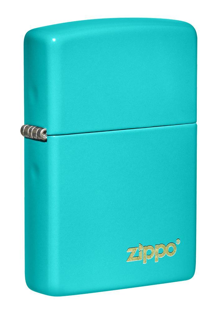 ولاعة مسطحة كلاسيكية لون تركواز Zippo - Regular Flat Turquoise Lighter