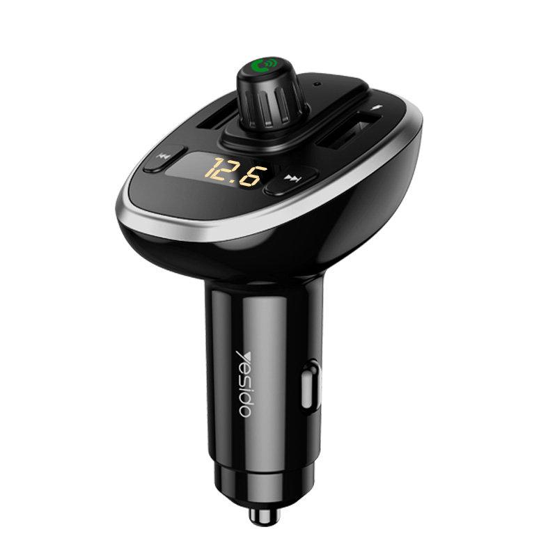 شاحن سيارة مع راديو FM لون أسود Y39 FM Transmitter Car Charger - Yesido