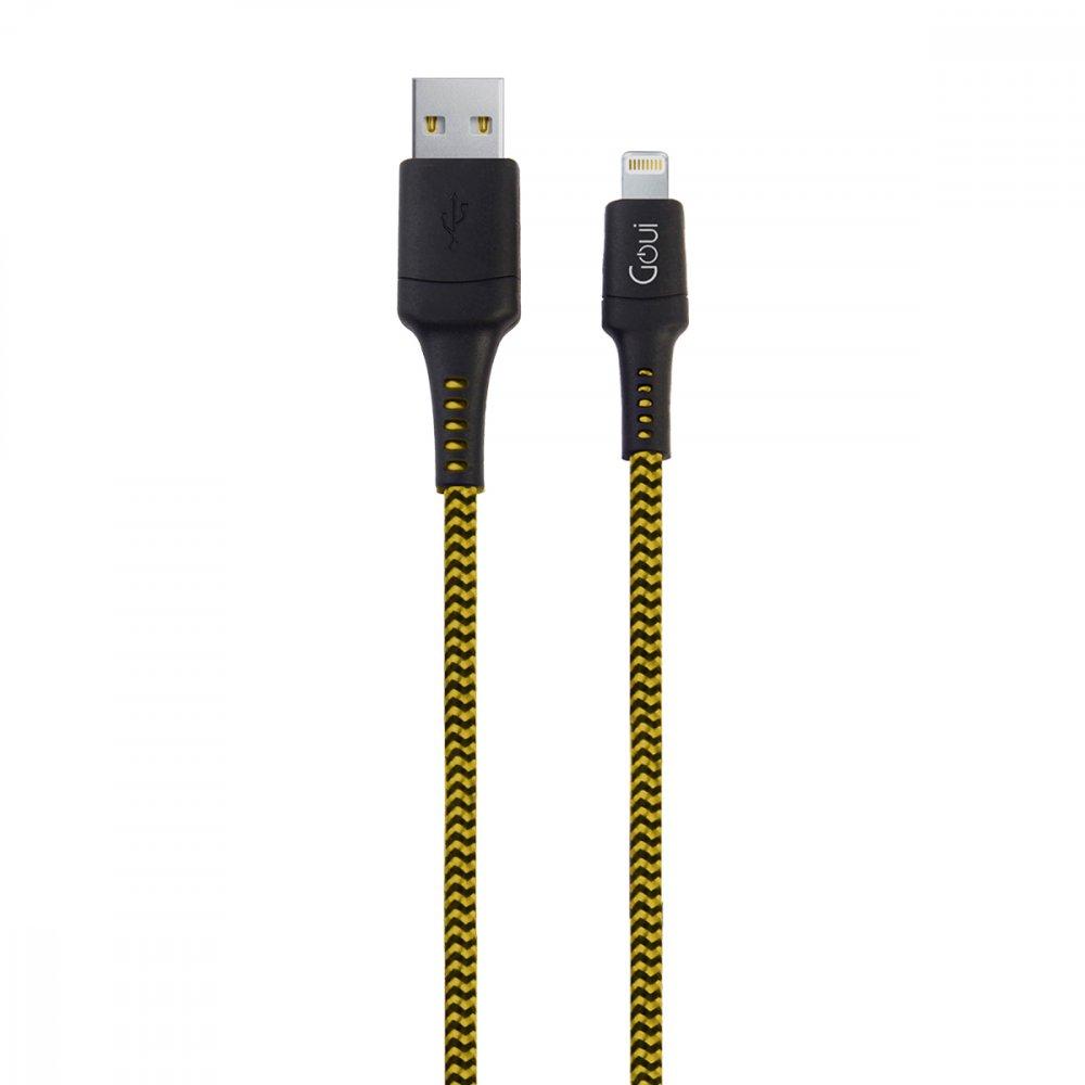 كيبل شحن ايفون قوي - اصفر/اسود Goui - iPhone Cable Plus USB A to Lightning