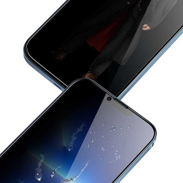 لاصقة حماية للشاشة iPhone 13 / 13 Pro مت Green 3D Privacy Scratch Free Round Edge Glass Screen Protector - Green