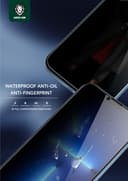 لاصقة حماية للشاشة iPhone 13 / 13 Pro مت Green 3D Privacy Scratch Free Round Edge Glass Screen Protector - Green