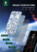 لاصقة حماية للشاشة iPhone 13 / 13 Pro مت Green 3D Privacy Scratch Free Round Edge Glass Screen Protector - Green