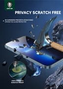 لاصقة حماية للشاشة iPhone 13 / 13 Pro مت Green 3D Privacy Scratch Free Round Edge Glass Screen Protector - Green