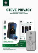 لاصقة حماية للشاشة iPhone 13 Pro  مت Green 9H Steve Privacy Full Glass Screen Protector - Green - 155001